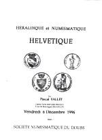 Numismatique et H�raldique suisse
